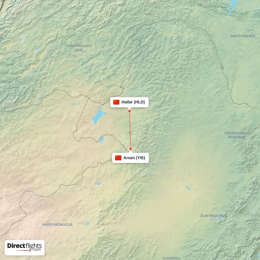 YIE - HLD route map