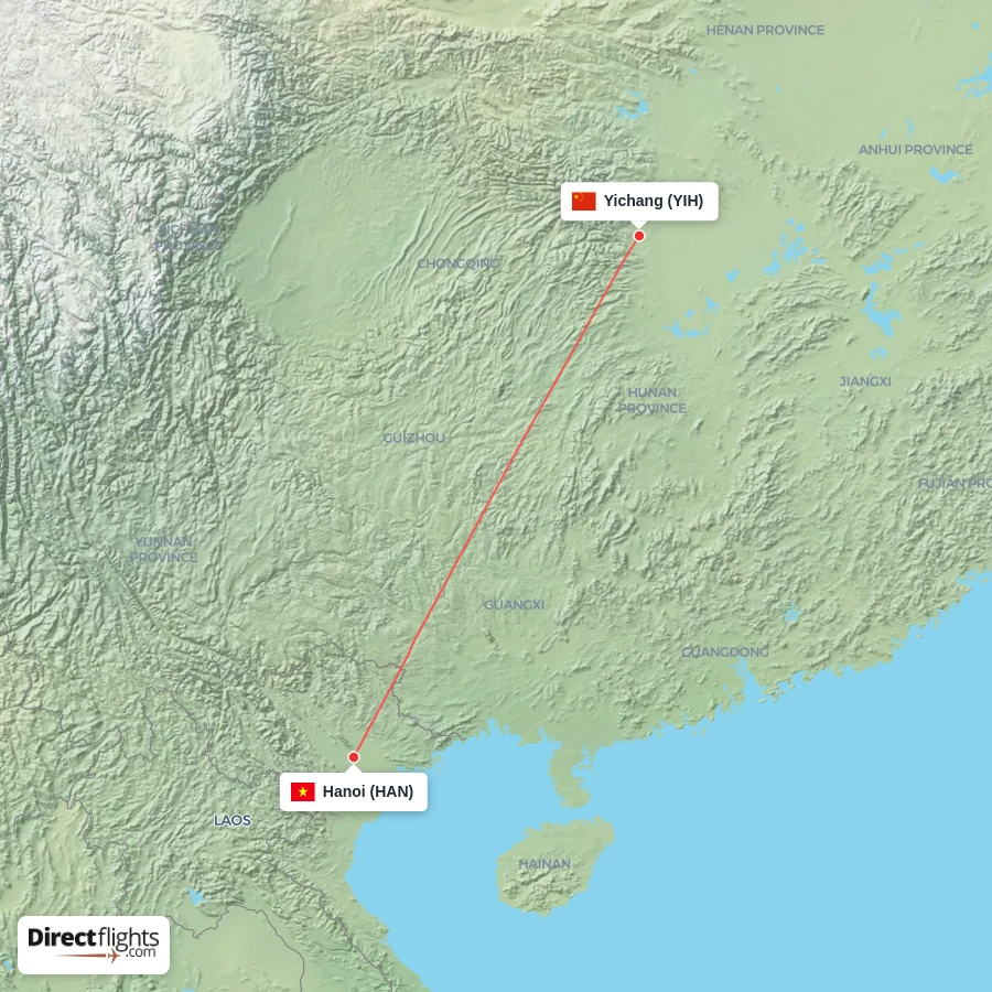 YIH - HAN route map