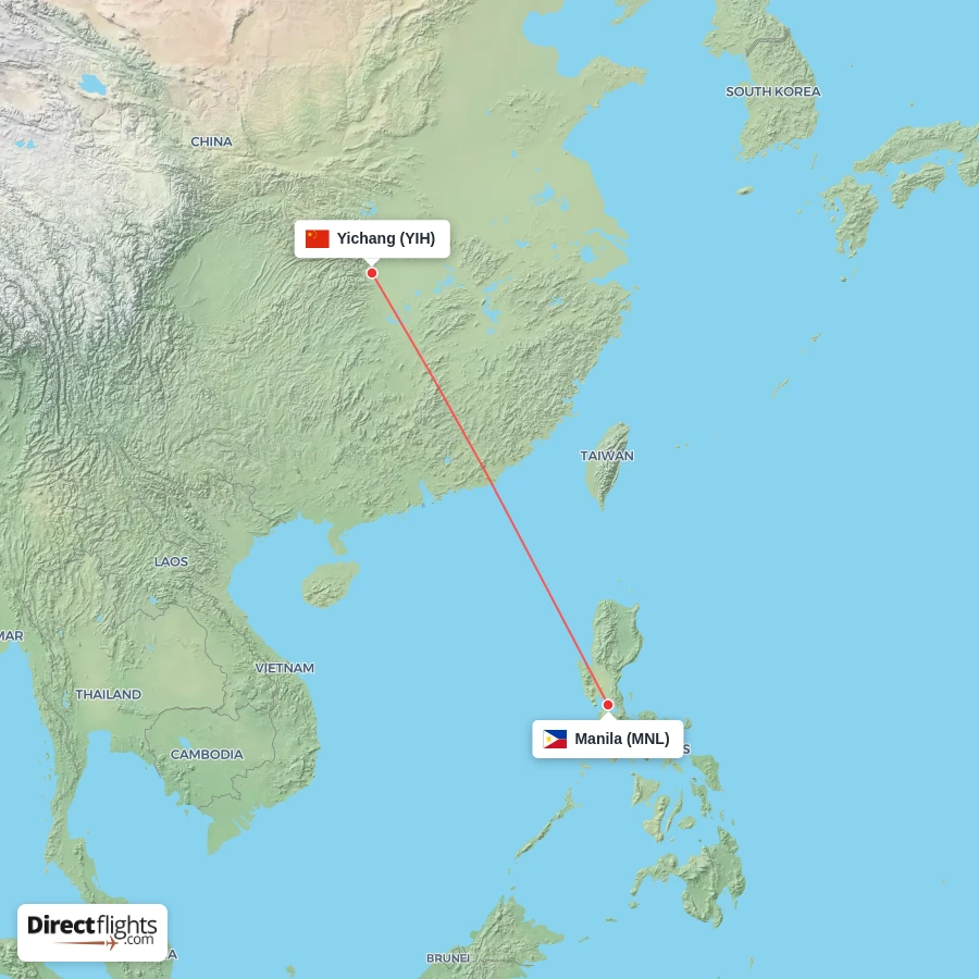YIH - MNL route map