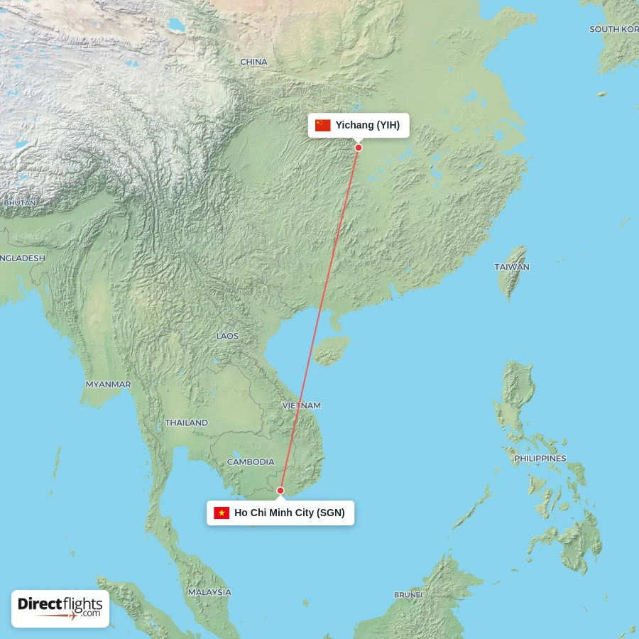 YIH - SGN route map