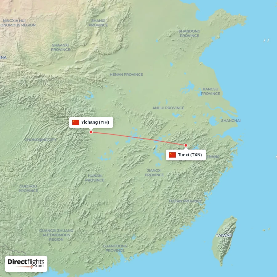 YIH - TXN route map