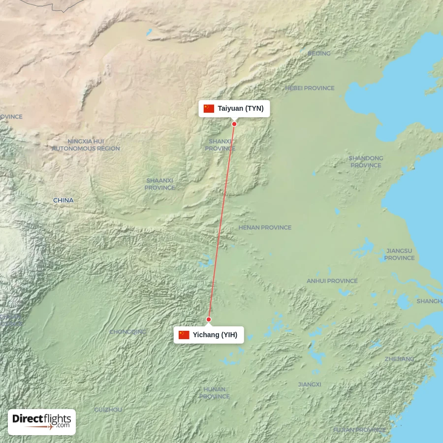 YIH - TYN route map