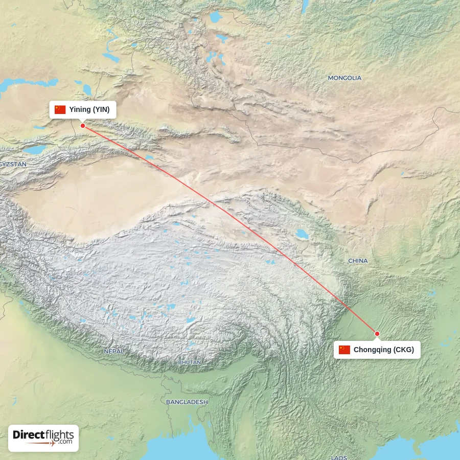 YIN - CKG route map