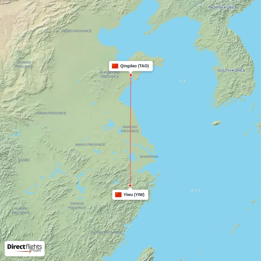 YIW - TAO route map