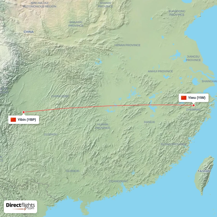 YIW - YBP route map