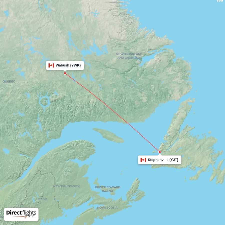 YJT - YWK route map