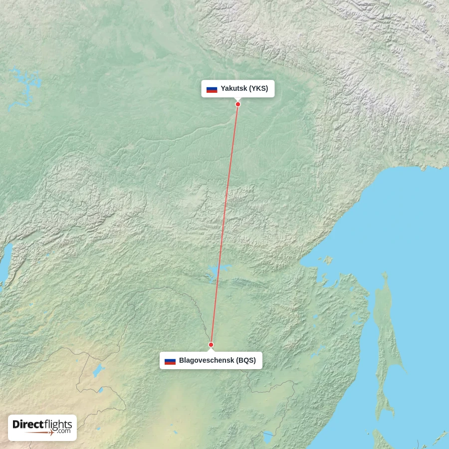 YKS - BQS route map