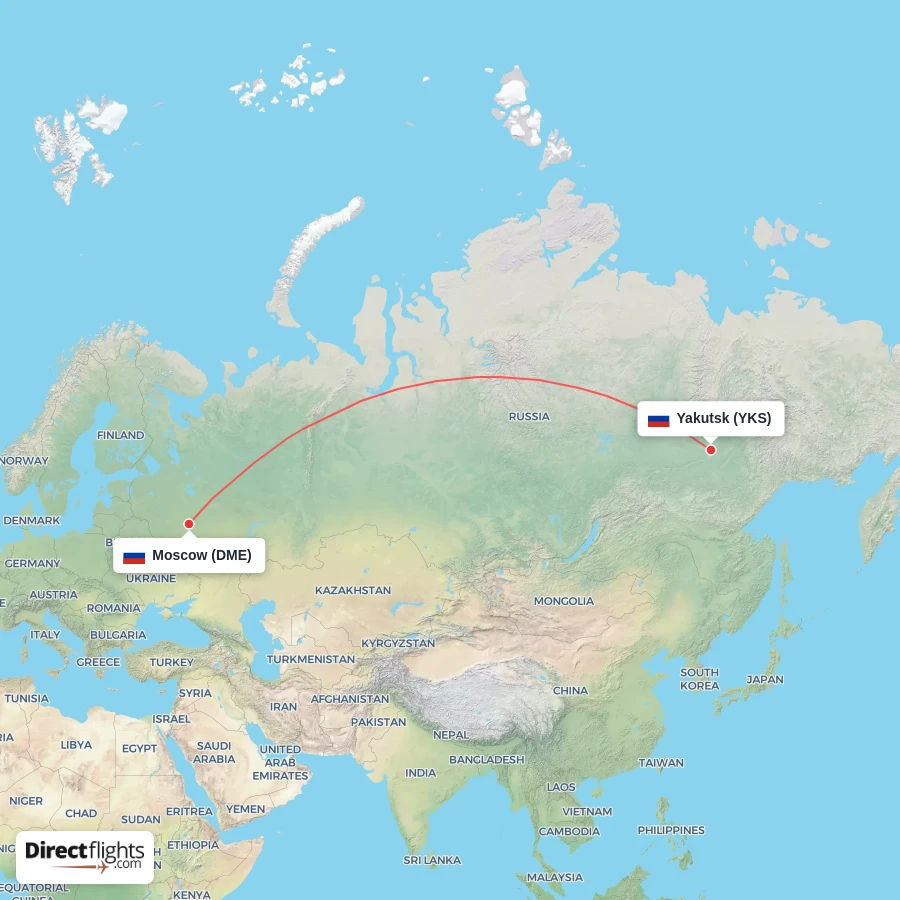YKS - DME route map