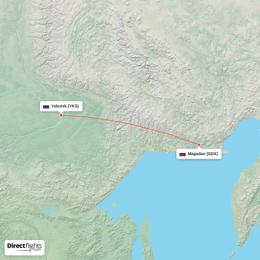 YKS - GDX route map