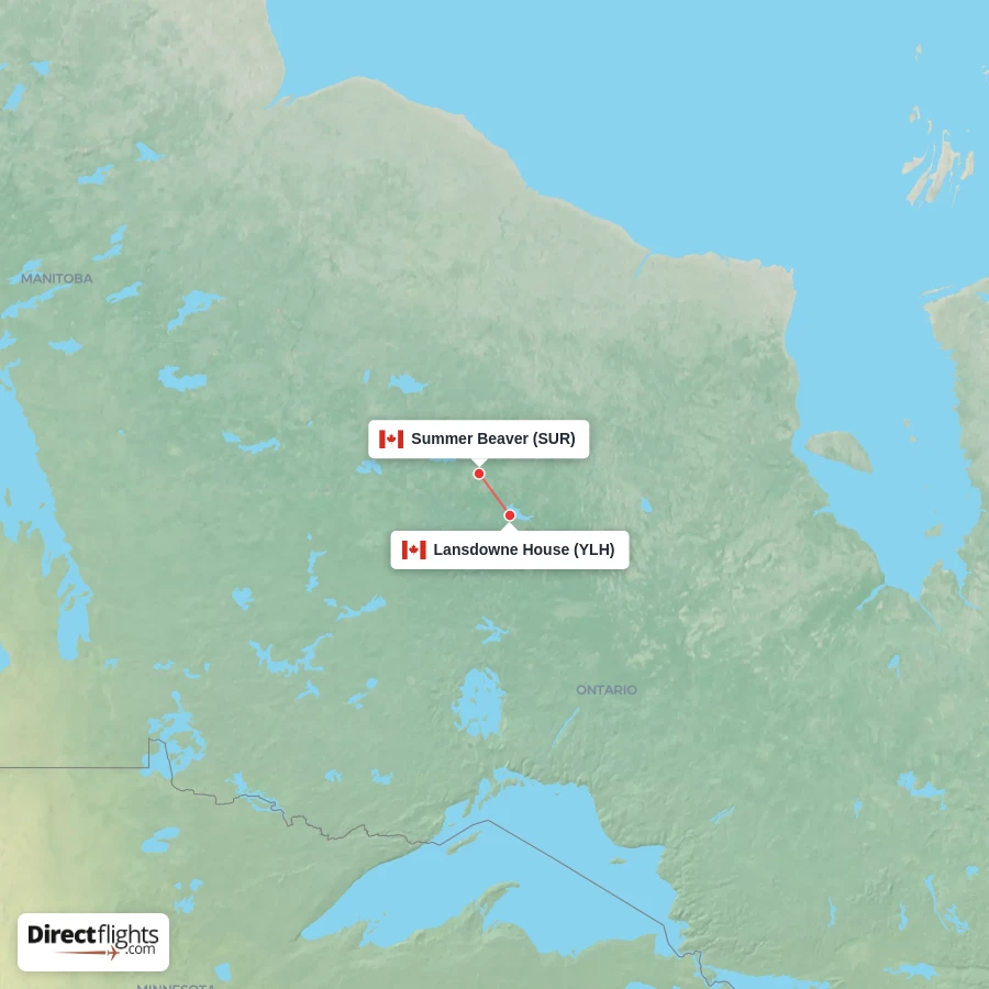 YLH - SUR route map