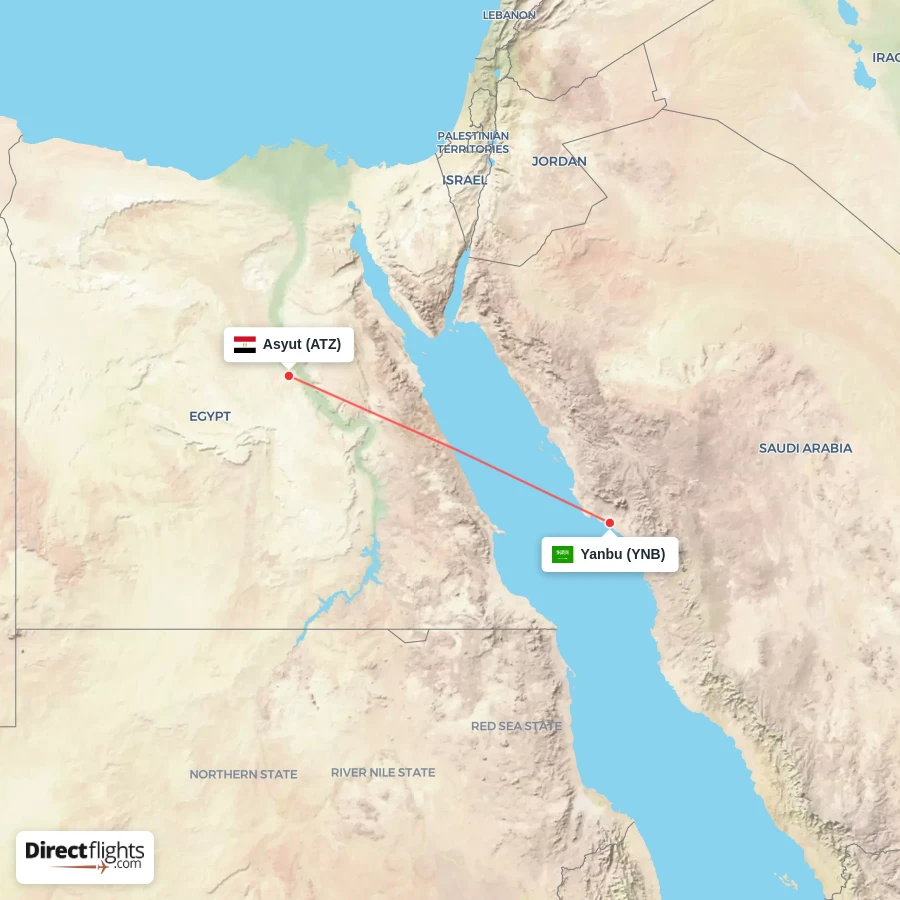 YNB - ATZ route map