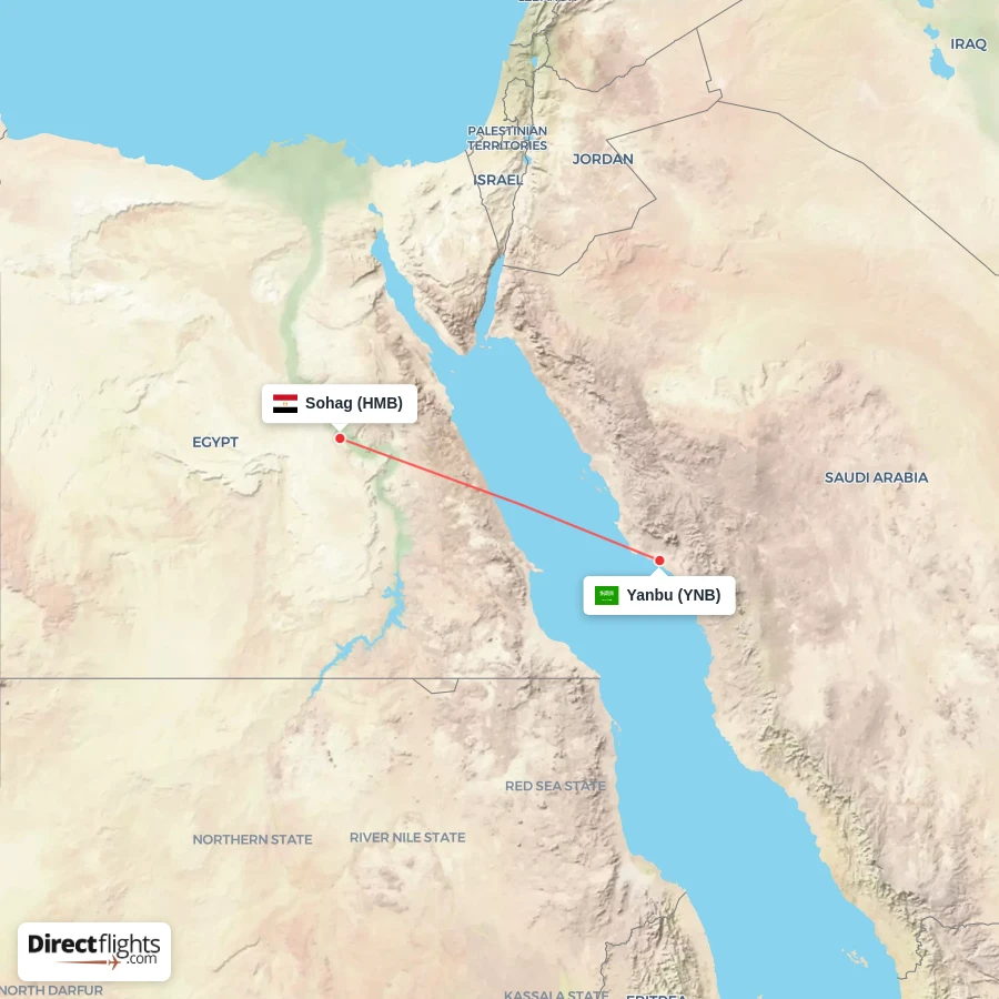 YNB - HMB route map