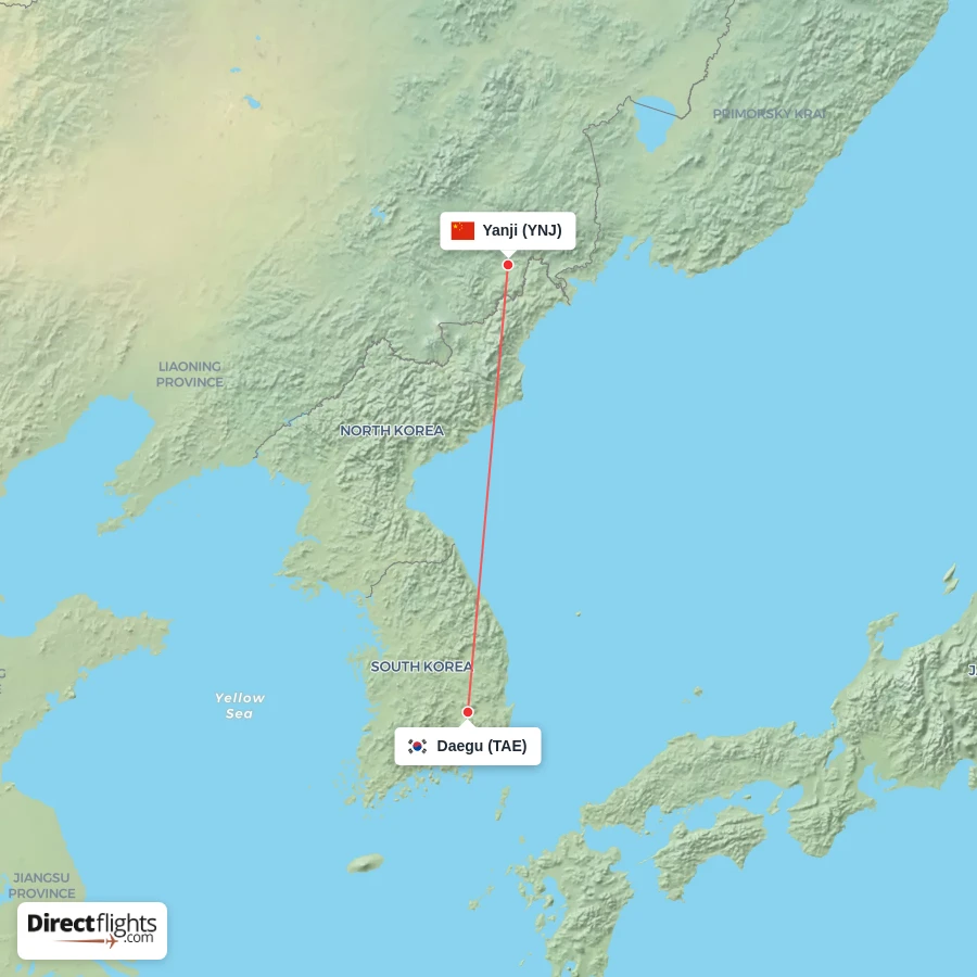 YNJ - TAE route map