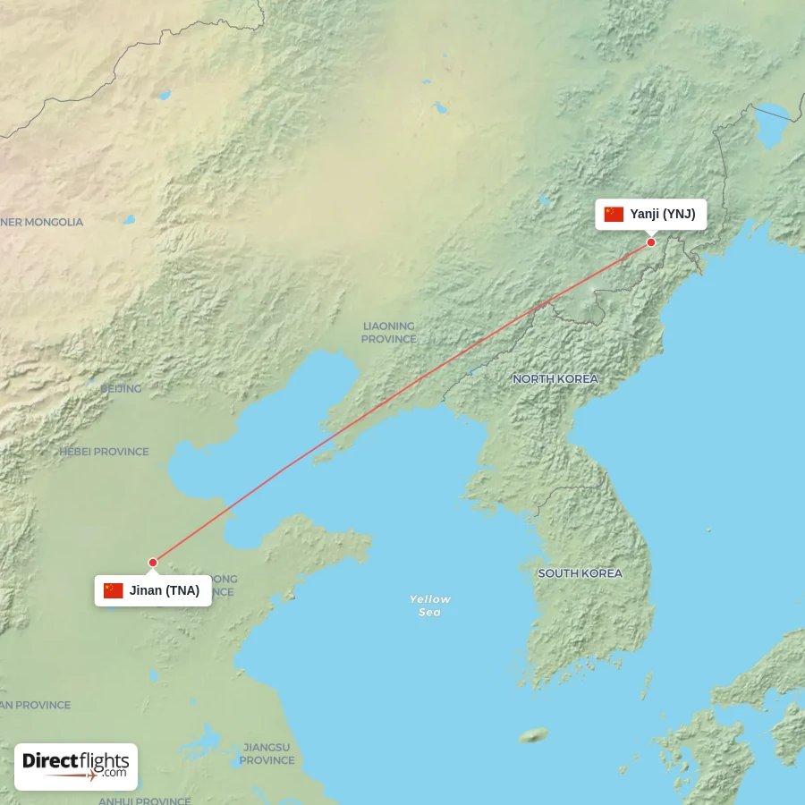 YNJ - TNA route map
