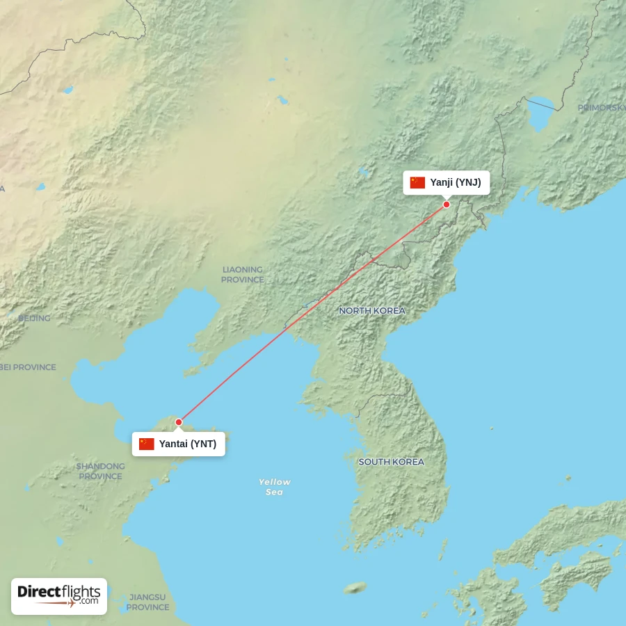 YNJ - YNT route map