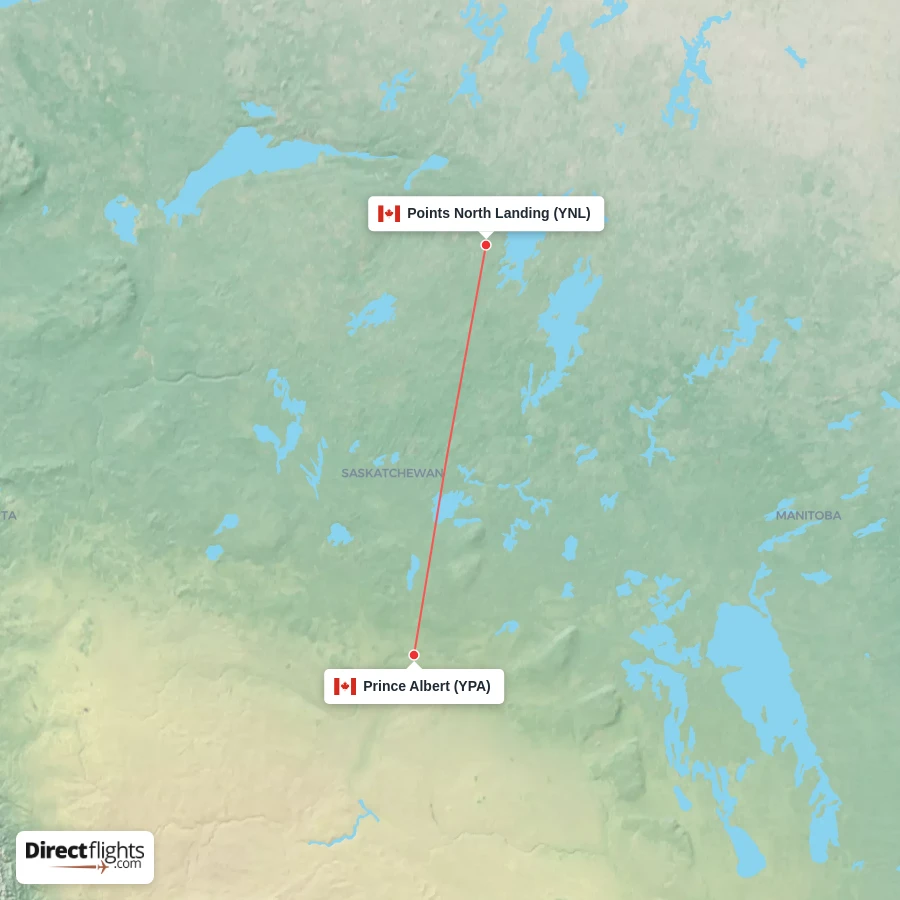 YNL - YPA route map