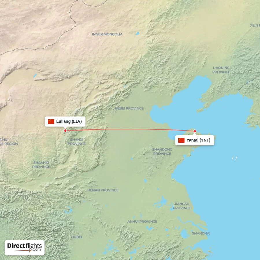 YNT - LLV route map
