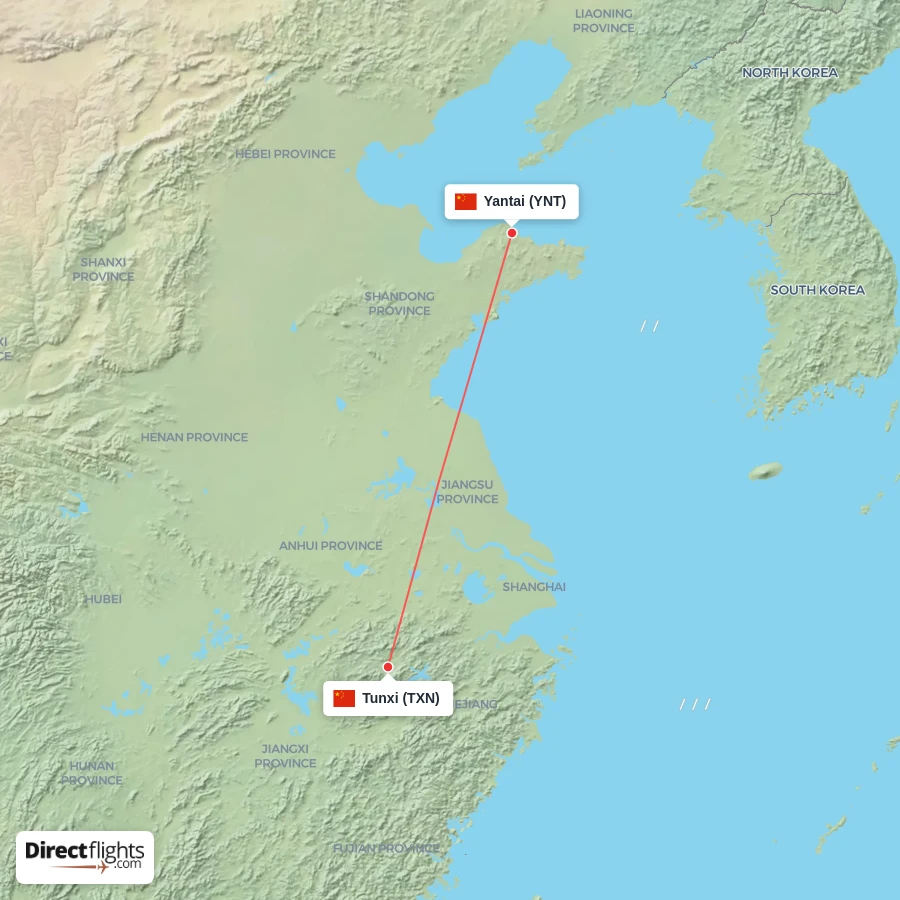 YNT - TXN route map