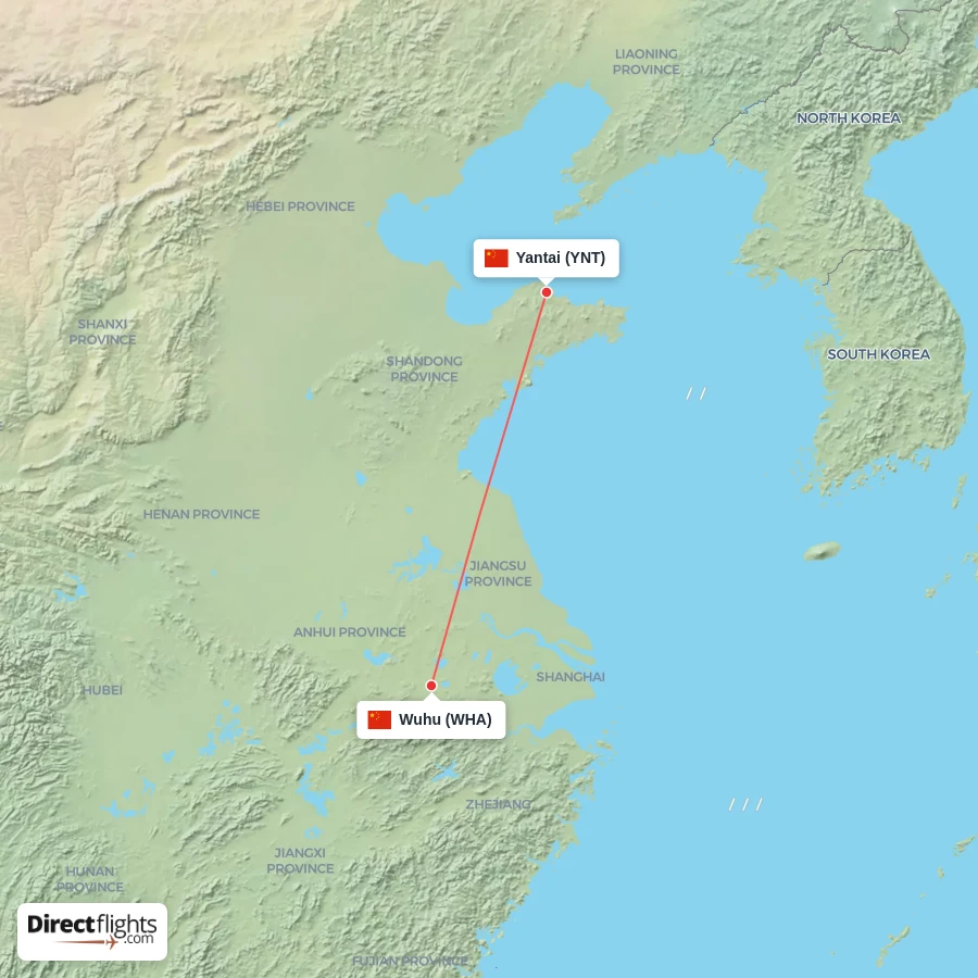 YNT - WHA route map