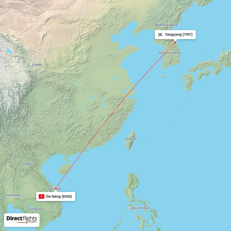 YNY - DAD route map