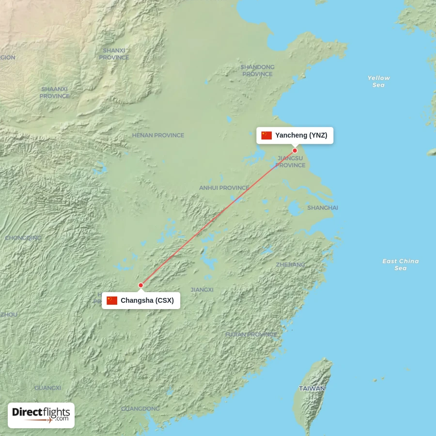 YNZ - CSX route map