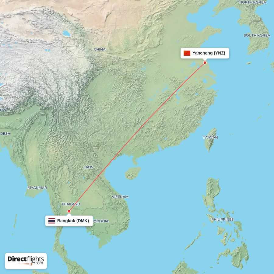 YNZ - DMK route map