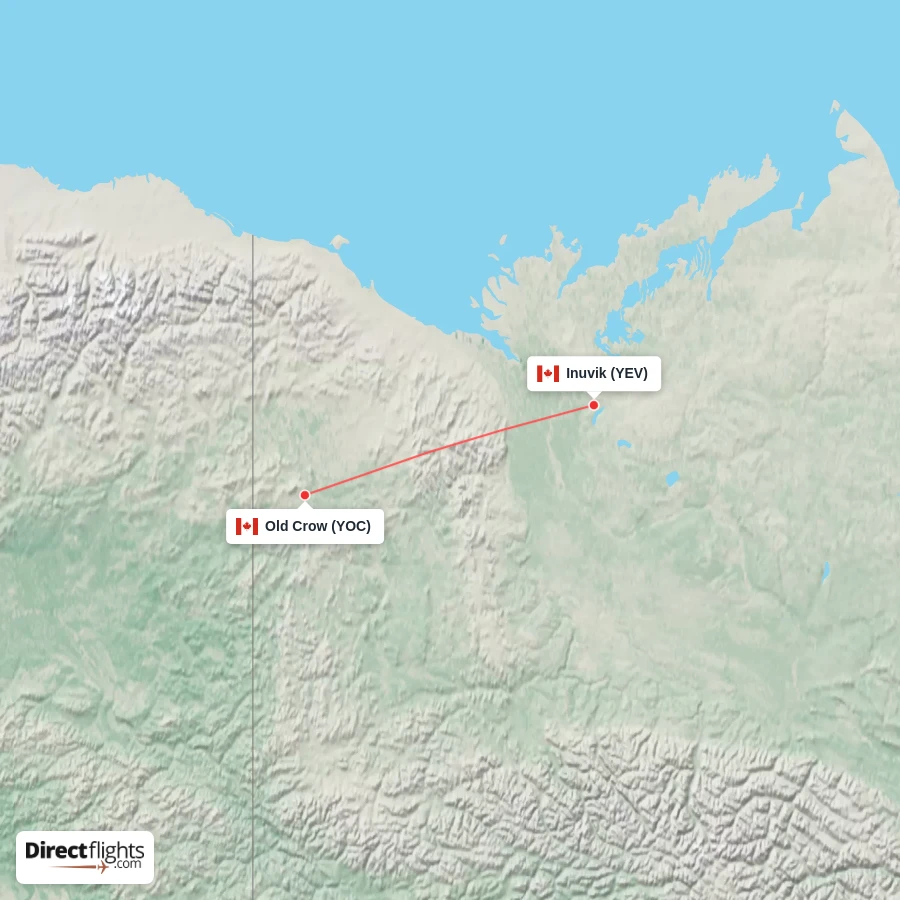 YOC - YEV route map