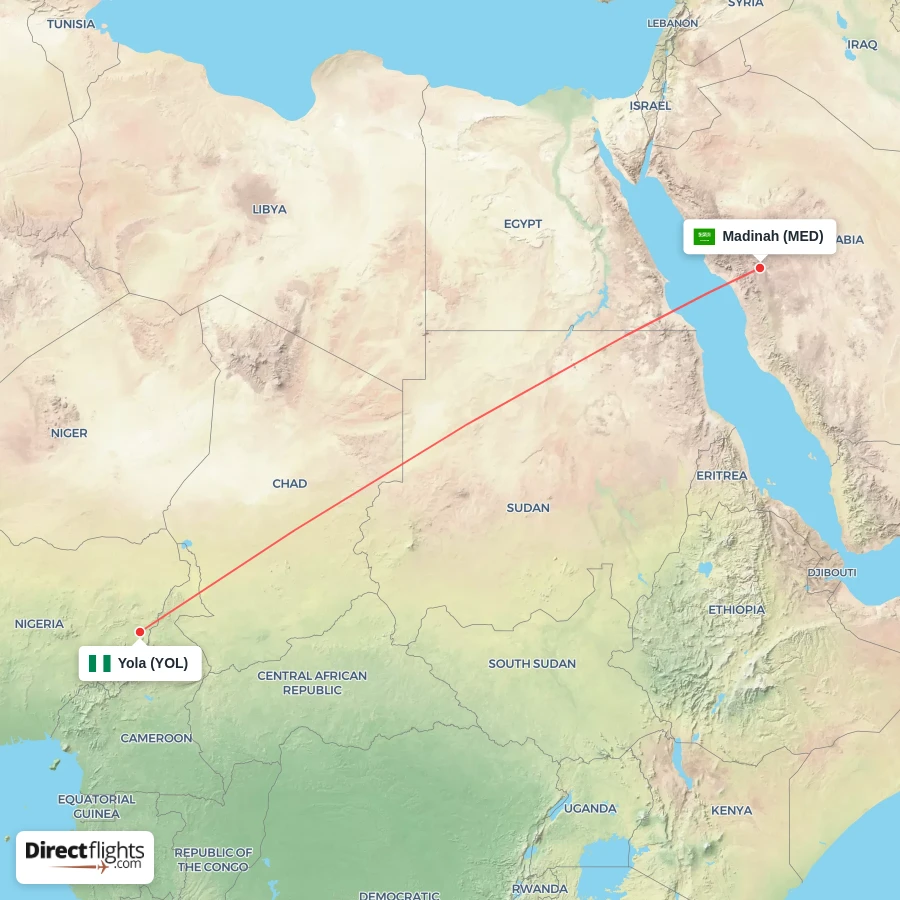 YOL - MED route map