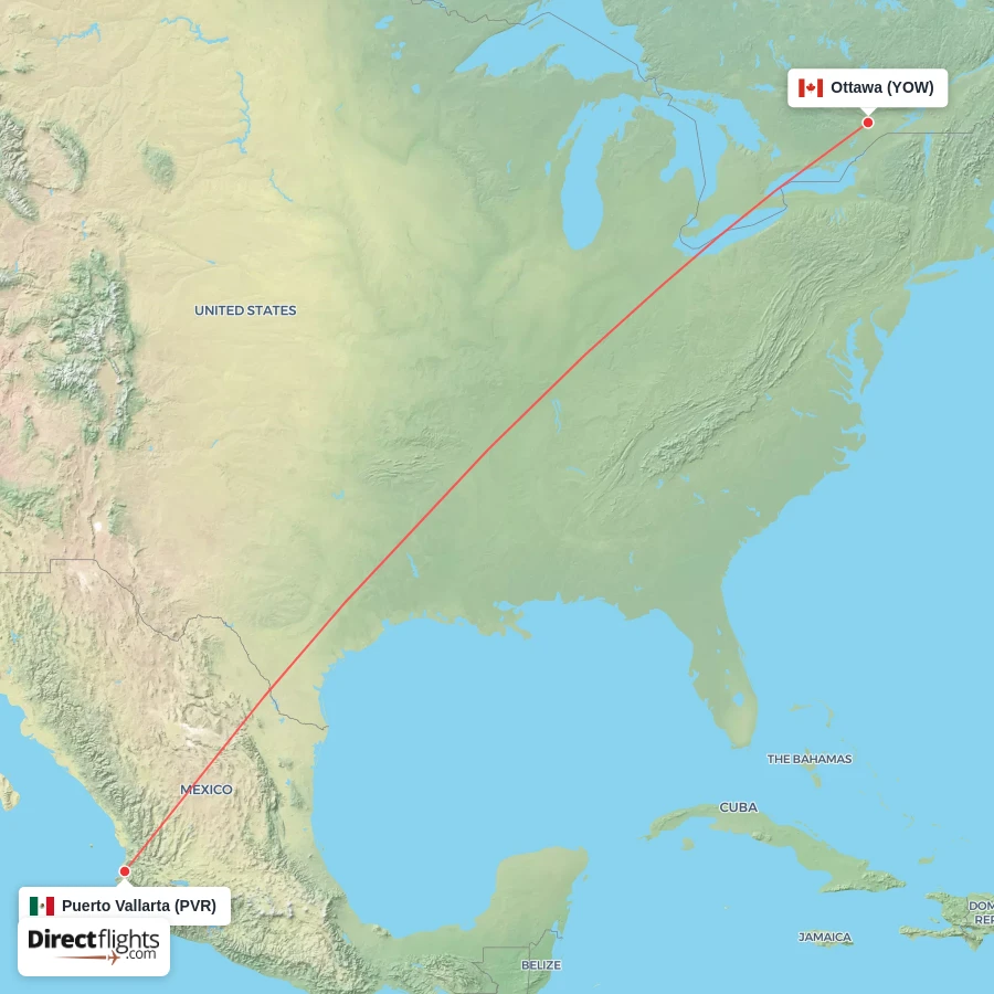 YOW - PVR route map