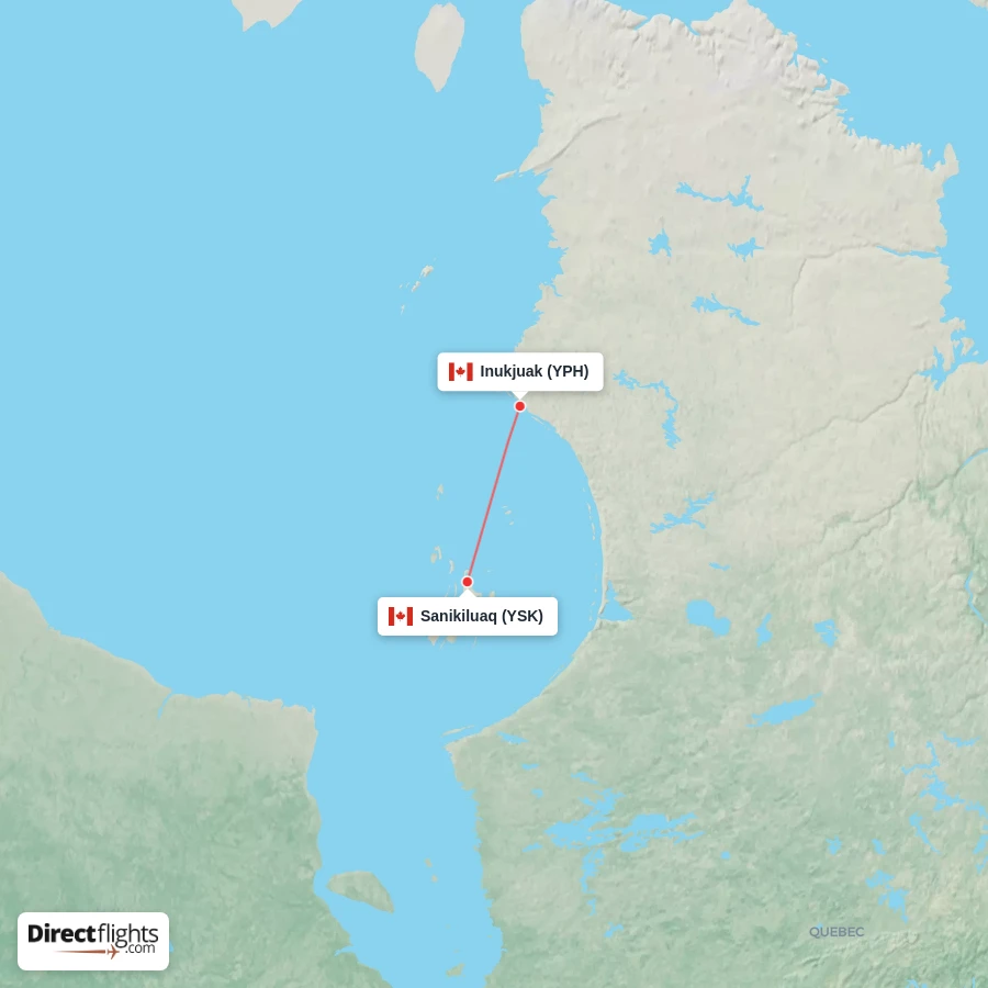 YPH - YSK route map