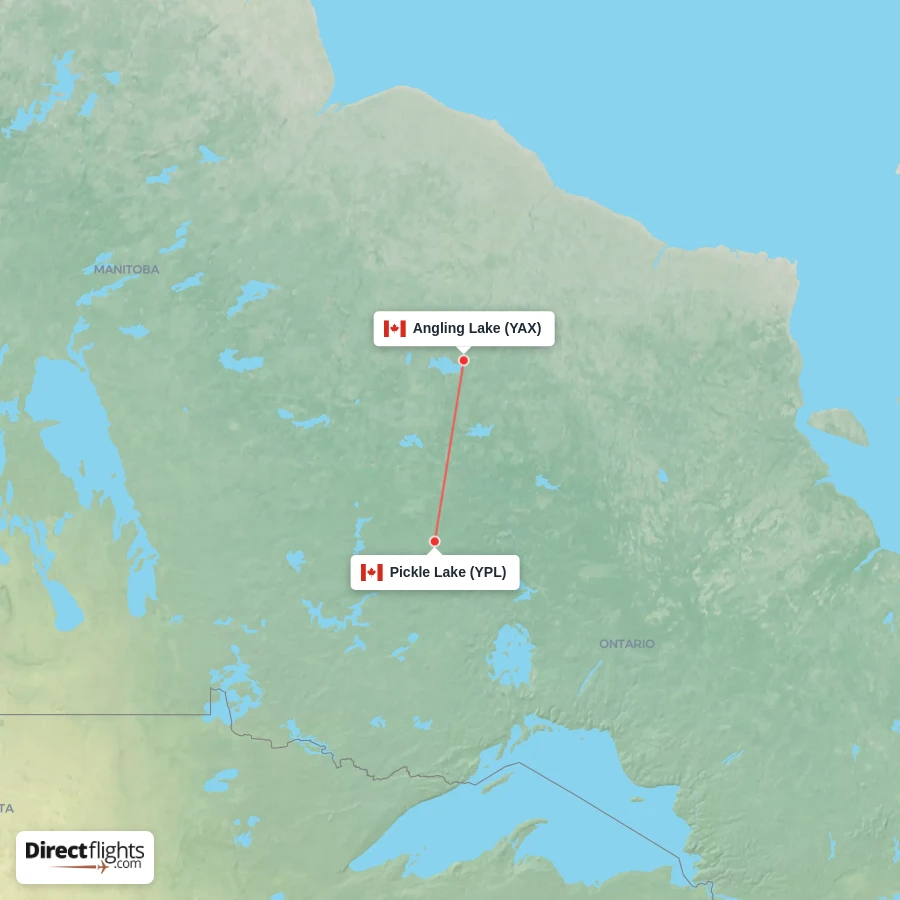 YPL - YAX route map