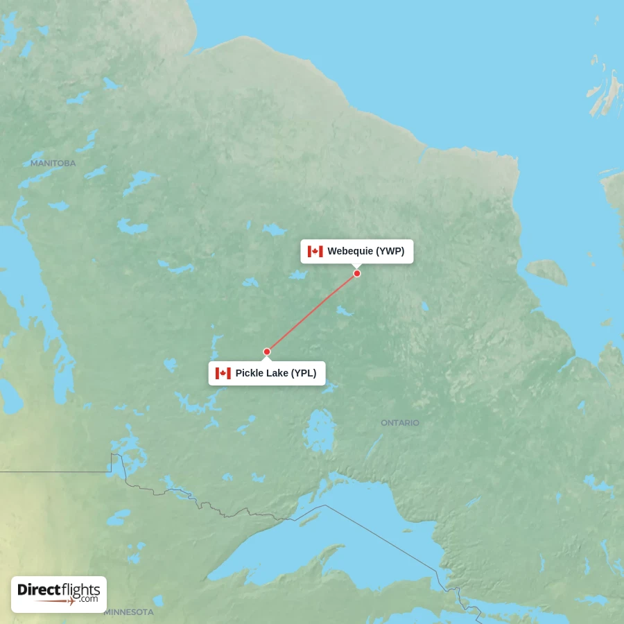 YPL - YWP route map