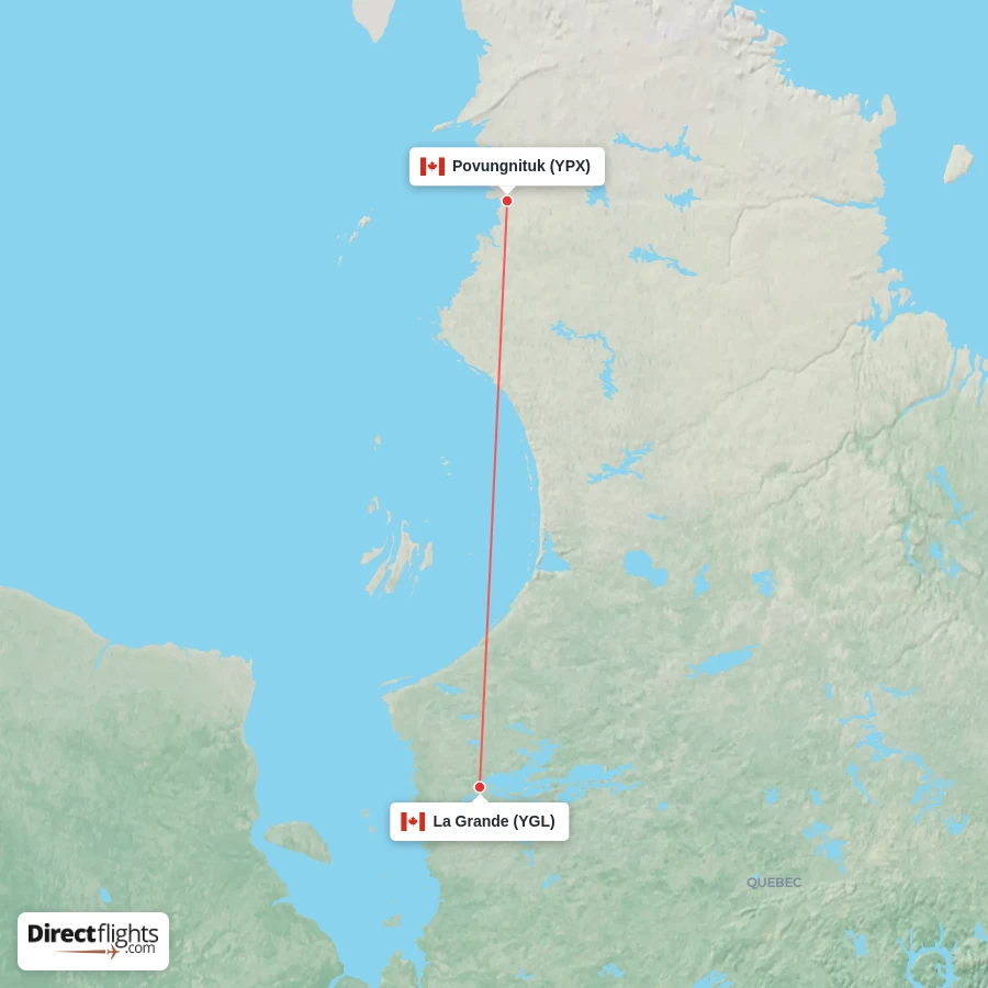 YPX - YGL route map