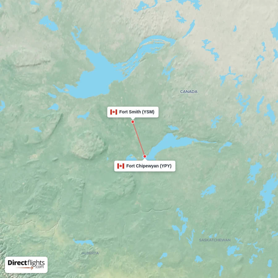 YPY - YSM route map