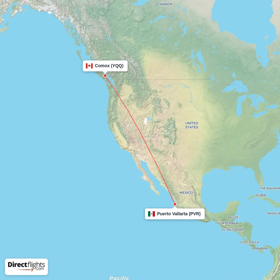 YQQ - PVR route map