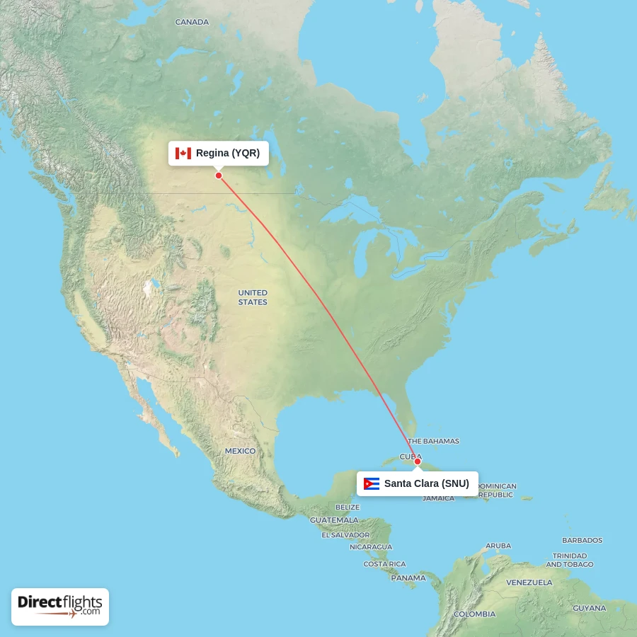 YQR - SNU route map