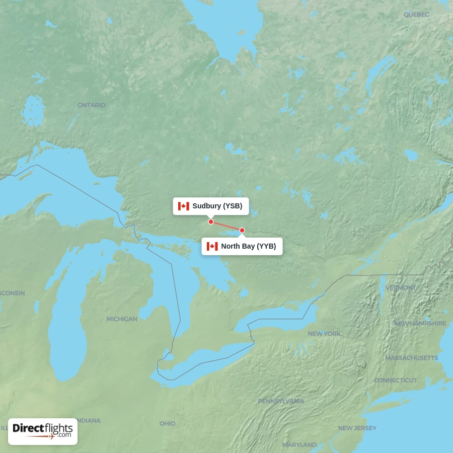 YSB - YYB route map