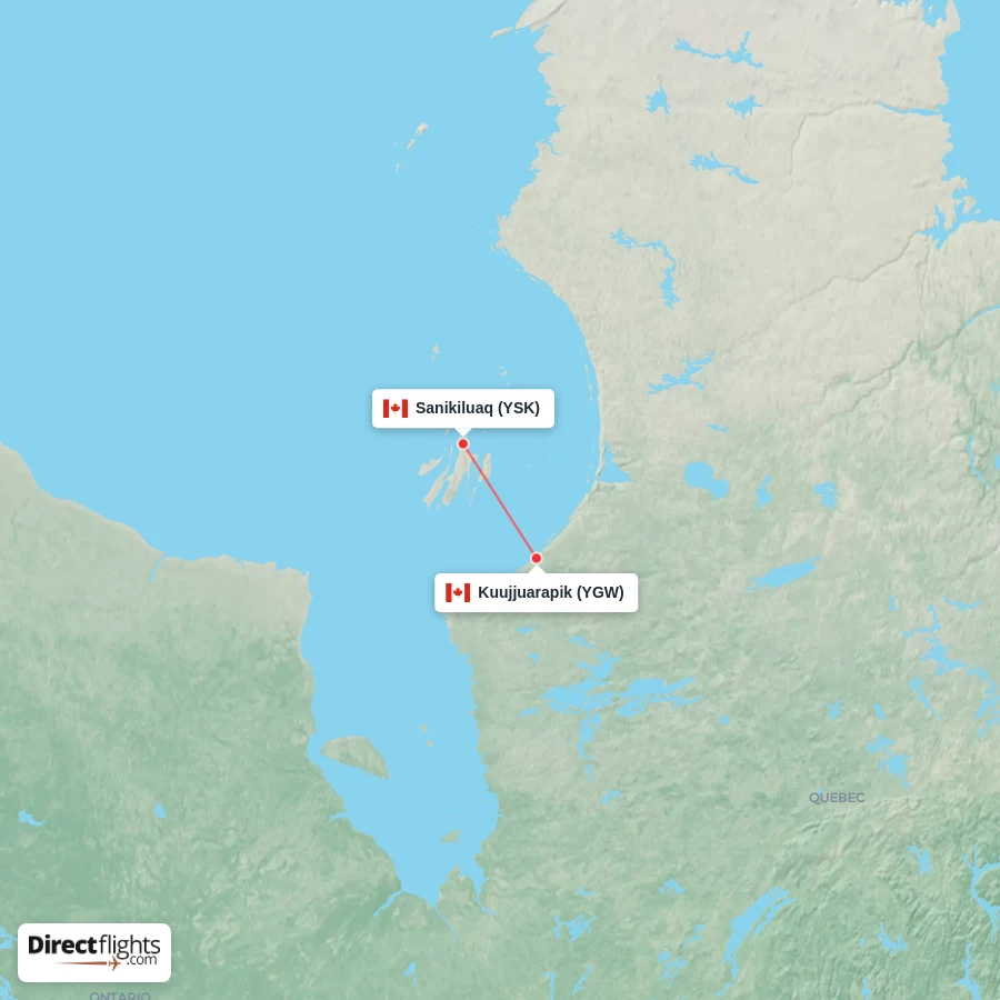 YSK - YGW route map