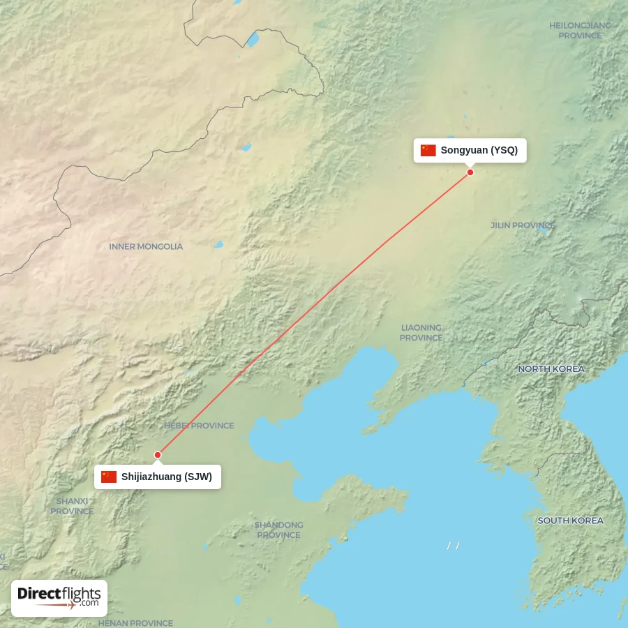 YSQ - SJW route map