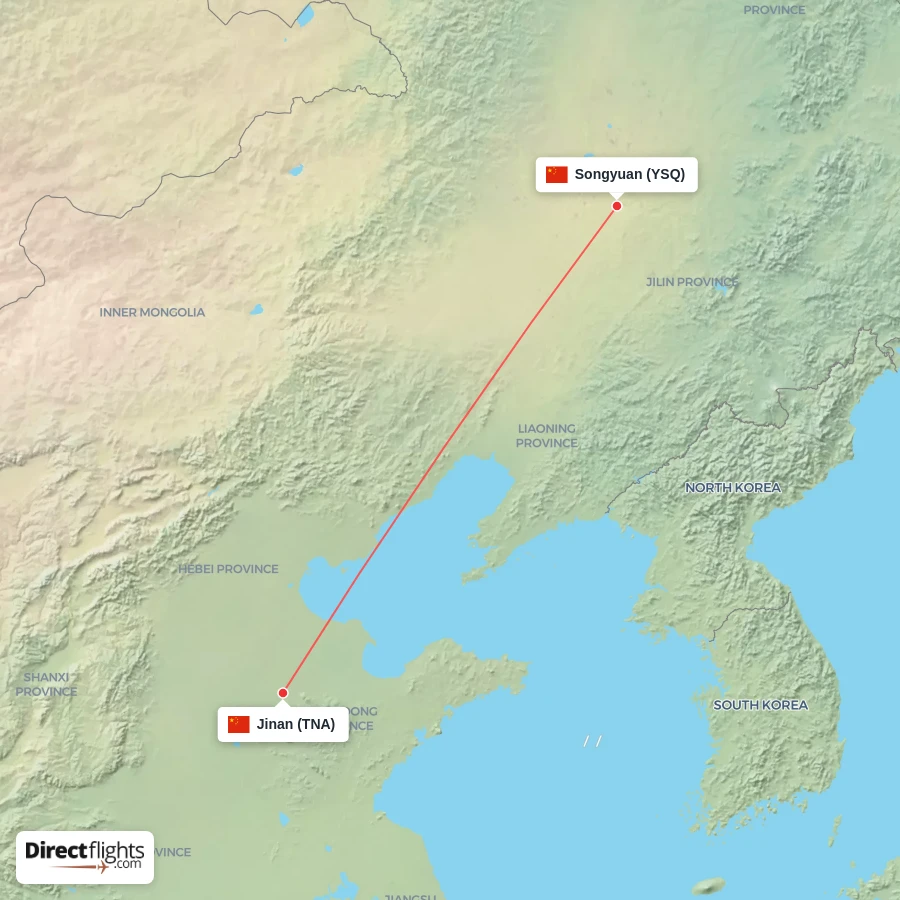 YSQ - TNA route map