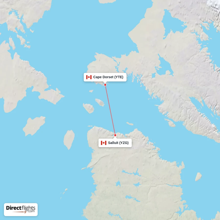 YTE - YZG route map