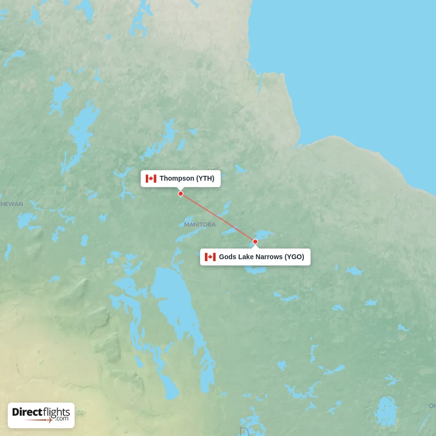 YTH - YGO route map