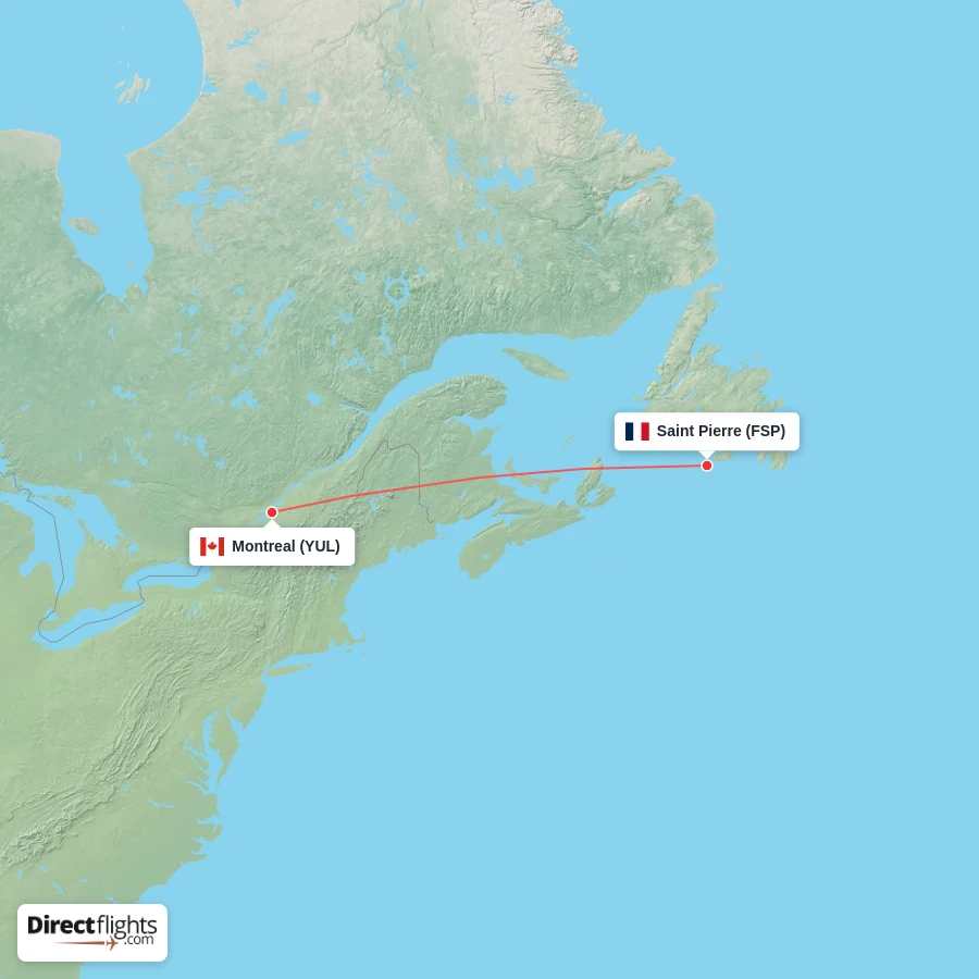YUL - FSP route map