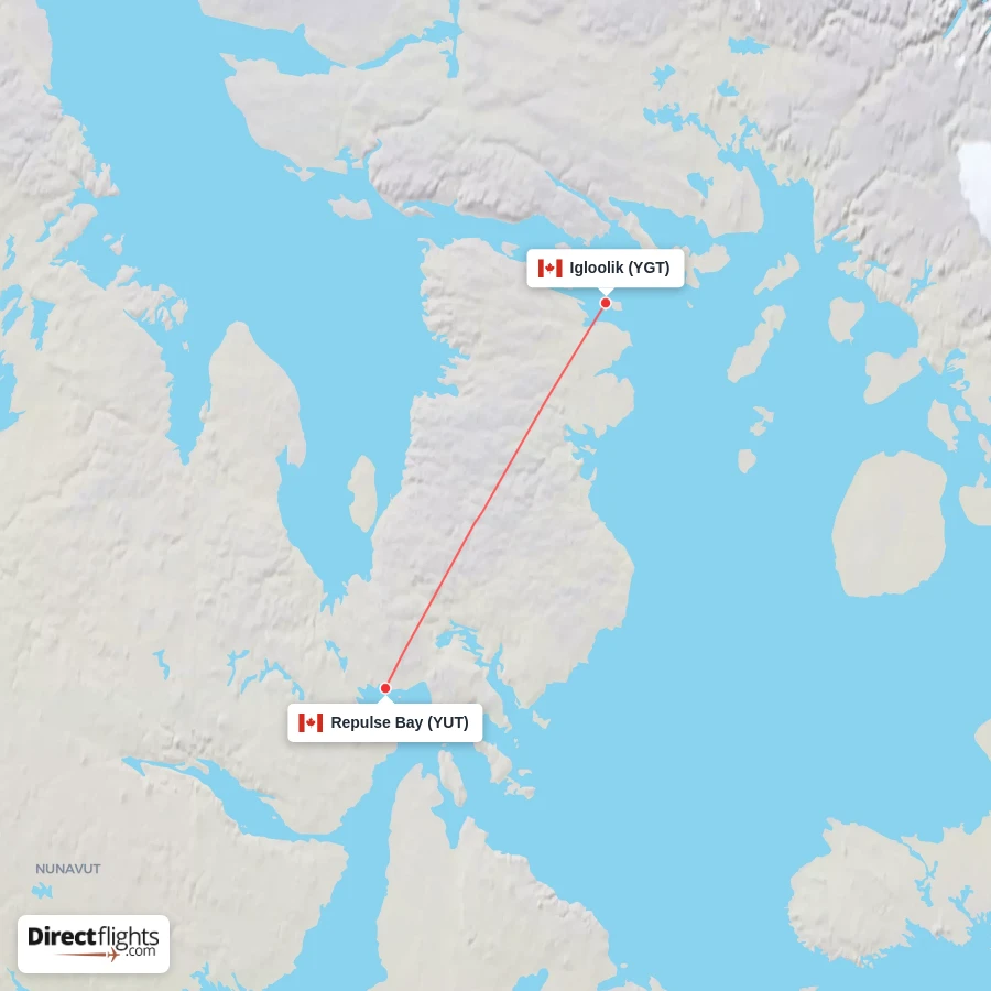 YUT - YGT route map