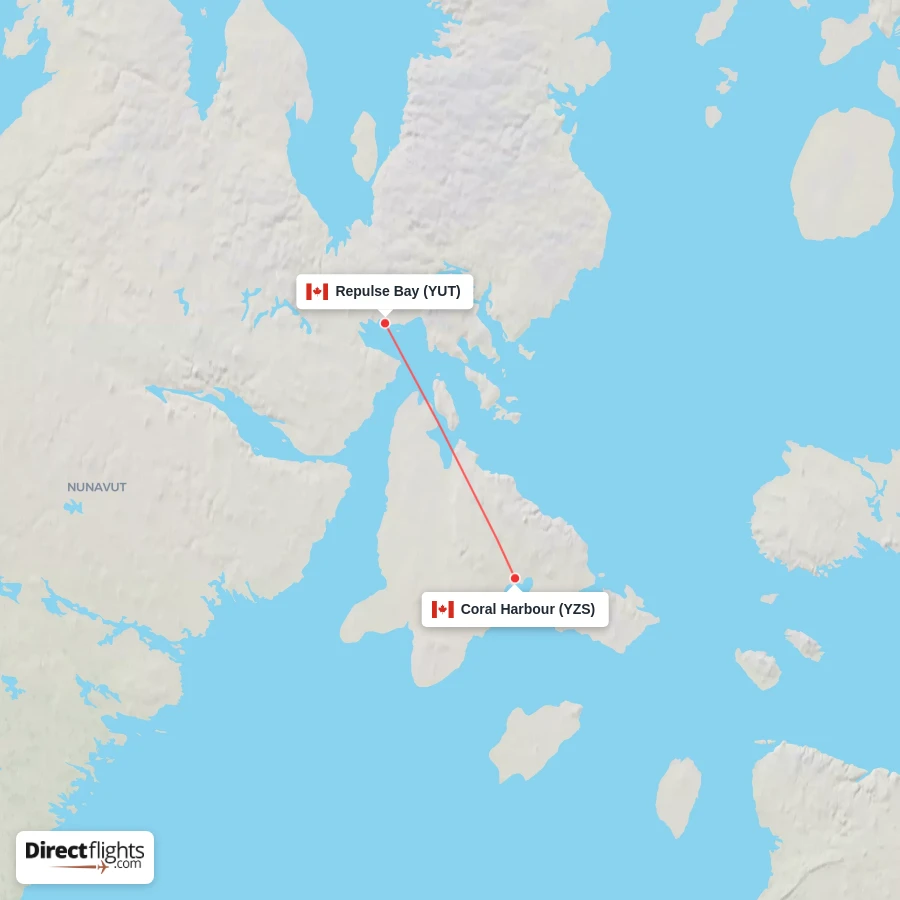 YUT - YZS route map