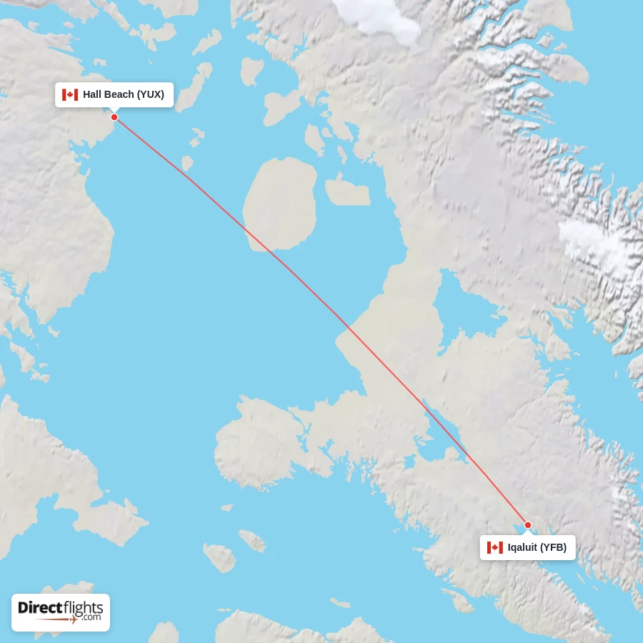 YUX - YFB route map