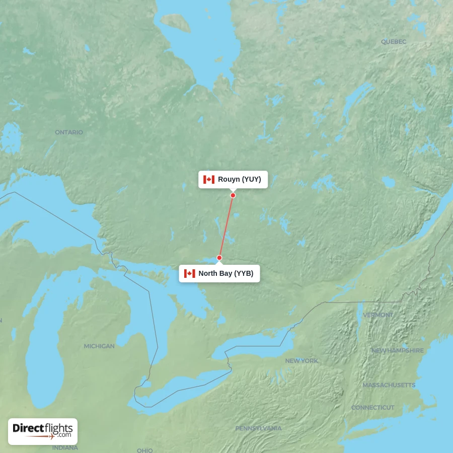YUY - YYB route map