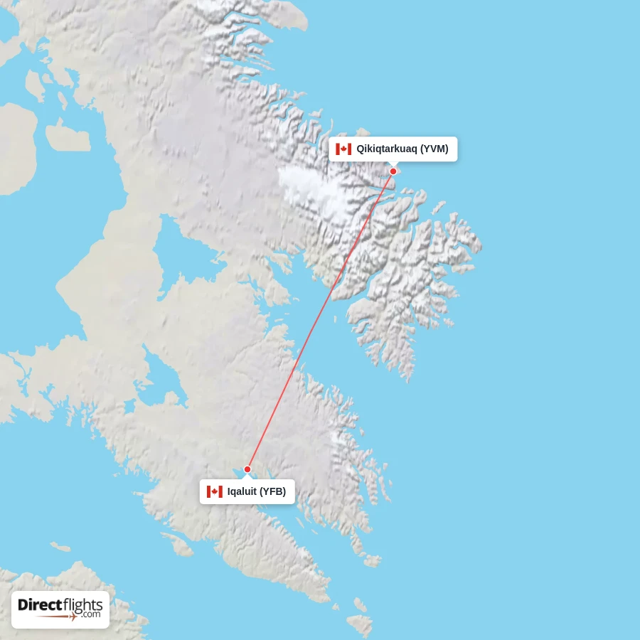 YVM - YFB route map