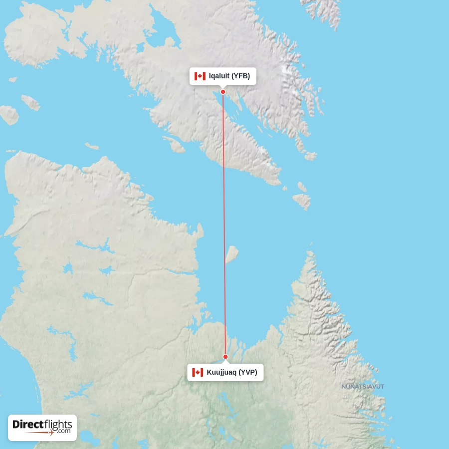 YVP - YFB route map