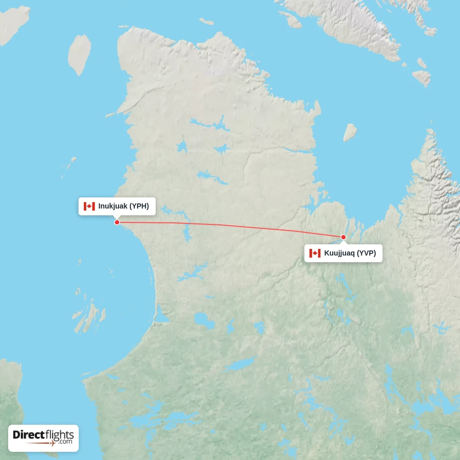 YVP - YPH route map